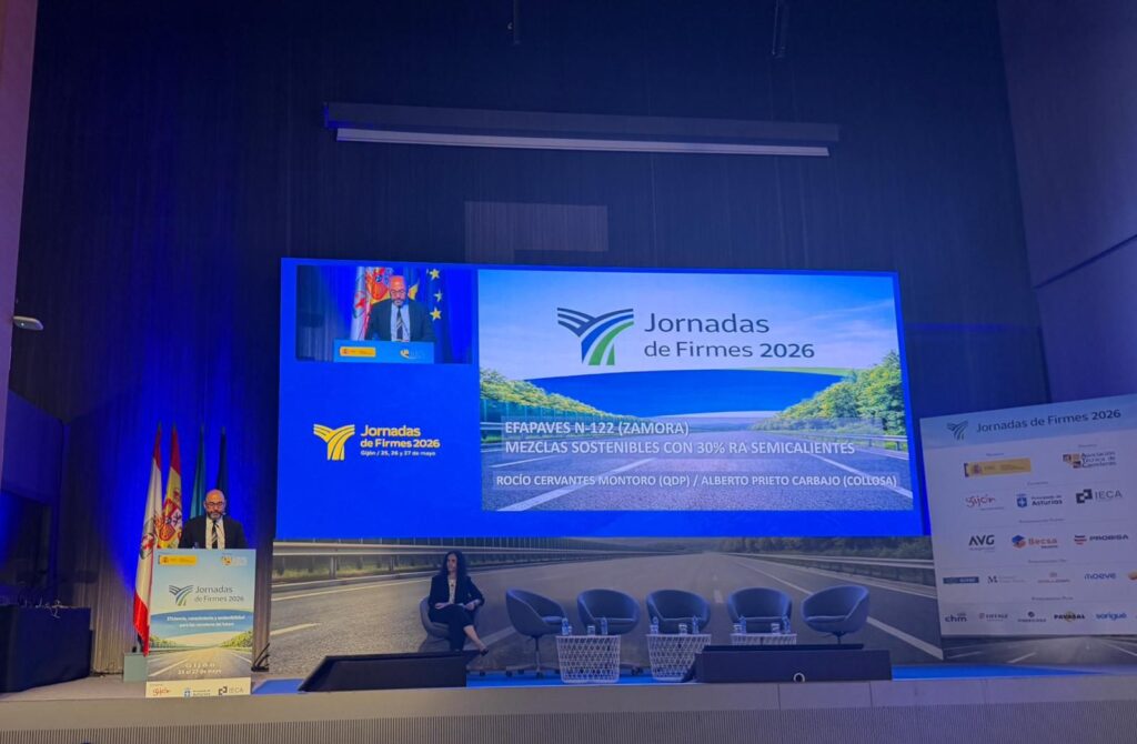 COLLOSA presenta en las Jornadas de Firmes 2026 los avances del proyecto EFAPAVES para impulsar una construcción vial más sostenible